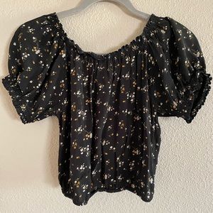 American Eagle cropped, tie back top.